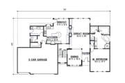 European Style House Plan - 4 Beds 3 Baths 2772 Sq/Ft Plan #67-715 