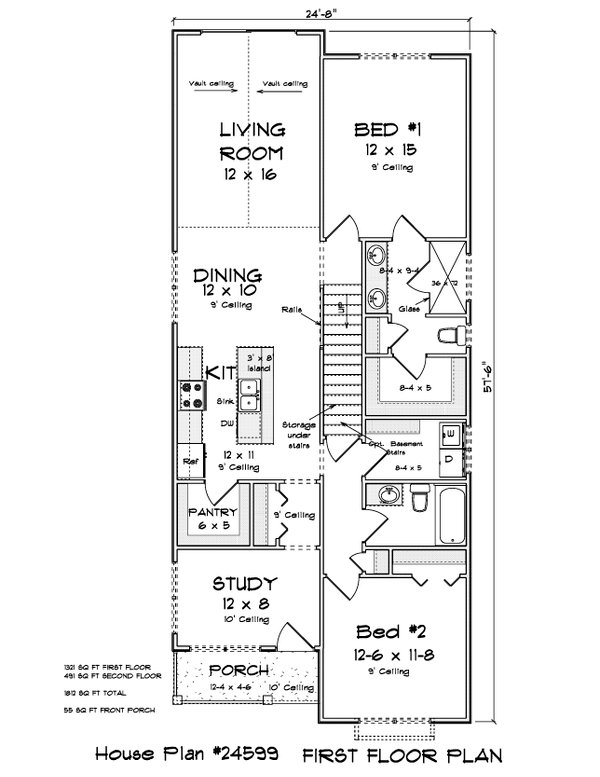 Cottage Floor Plan - Main Floor Plan #513-2392