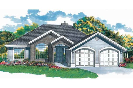 Exterior - Front Elevation for Traditional House Plan #47-252 - 3 bed, 2 bath