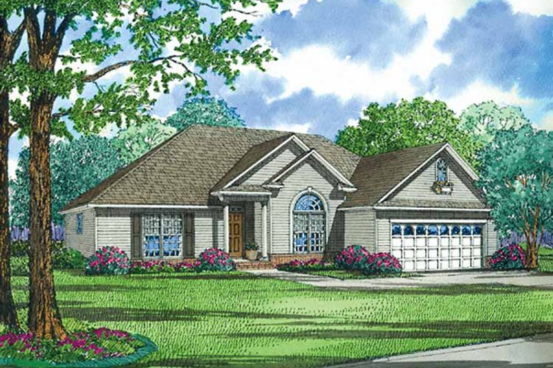 Architectural House Design - Ranch Exterior - Front Elevation Plan #17-3186