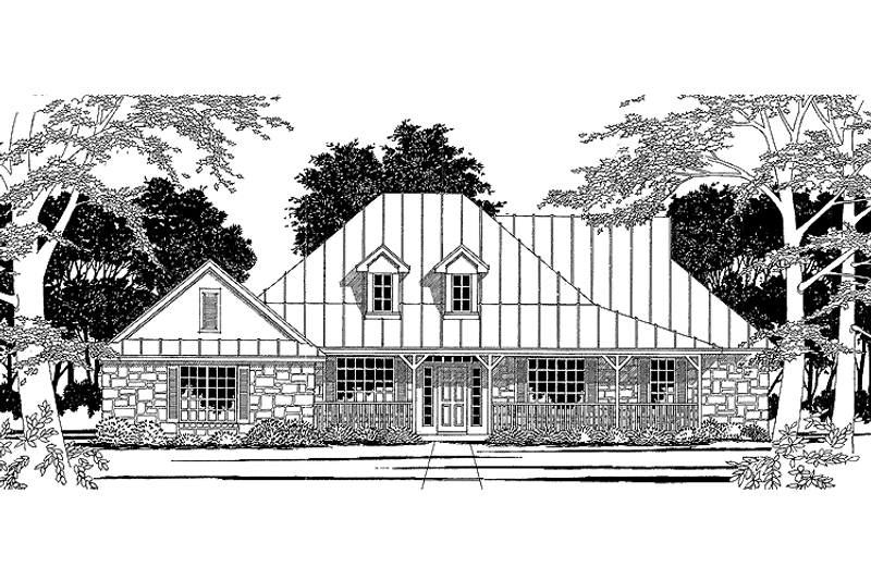 Architectural House Design - Country Exterior - Front Elevation Plan #472-238