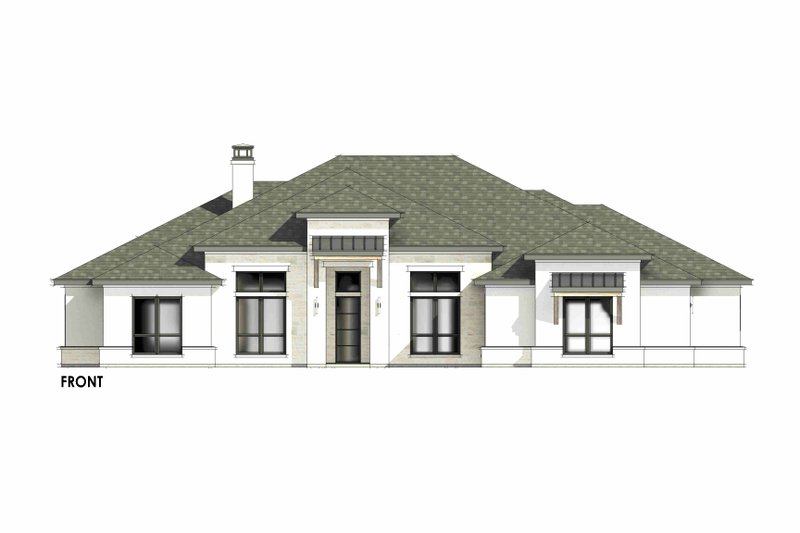 Dream House Plan - Exterior - Front Elevation 5 for Prairie House Plan #1096-37 - 4 bed, 3.5 bath