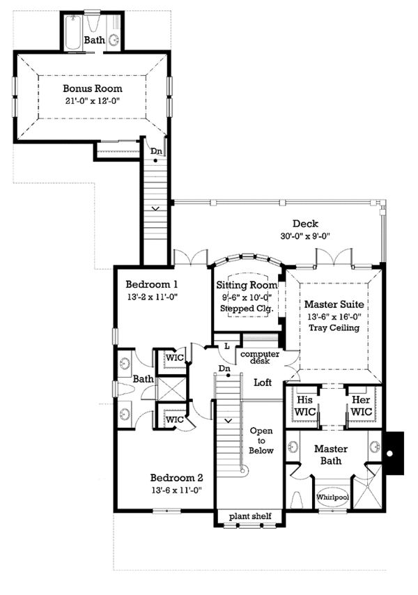 Dream House Plan - Victorian Floor Plan - Upper Floor Plan #930-212