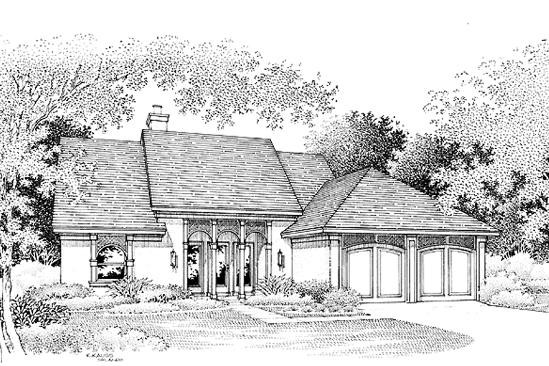 Home Plan - Classical Exterior - Front Elevation Plan #45-381