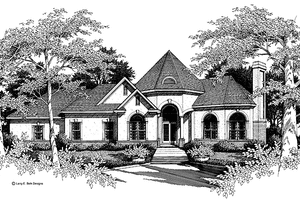 House Design - Exterior - Front Elevation for European House Plan #952-79 - 4 bed, 3 bath