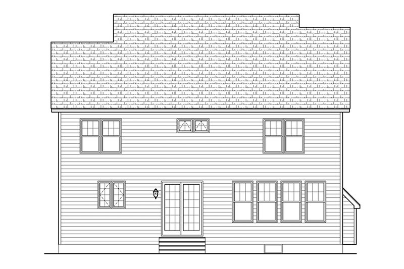 House Plan Design - Exterior - Rear Elevation for Colonial House Plan #1010-130 - 4 bed, 2.5 bath