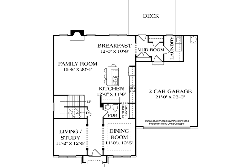 Home Plan - Floor Plan - Main Floor for Traditional House Plan #453-552 - 4 bed, 4.5 bath