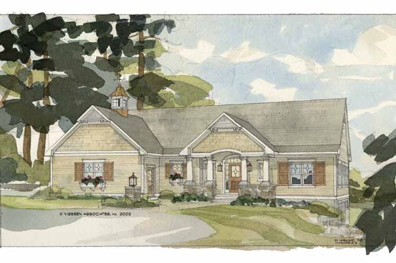 Home Plan - Exterior - Front Elevation 4 for Country House Plan #928-86 - 3 bed, 3.5 bath