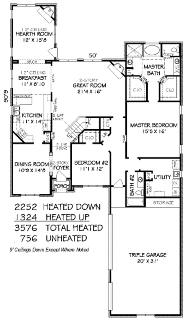 European Floor Plan - Main Floor Plan #424-339