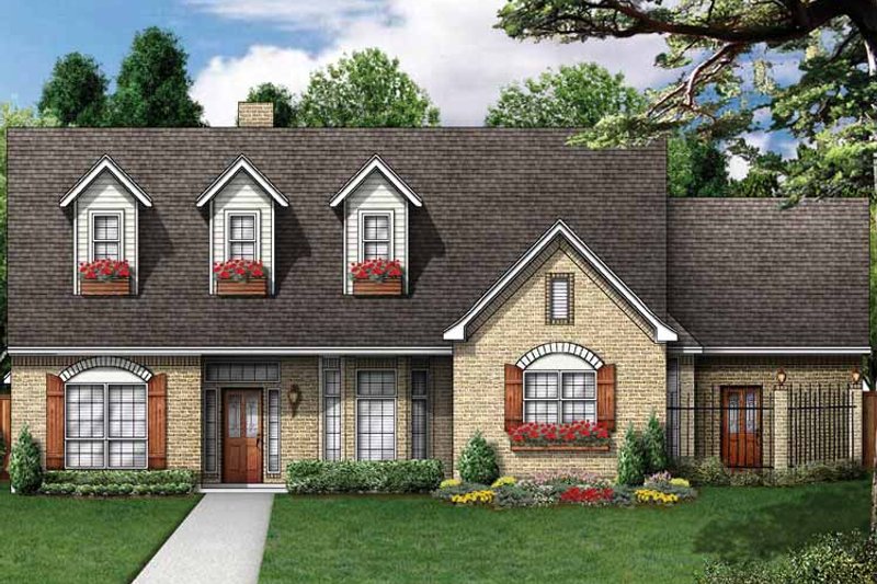 Home Plan - Exterior - Front Elevation 3 for Colonial House Plan #84-705 - 3 bed, 2.5 bath