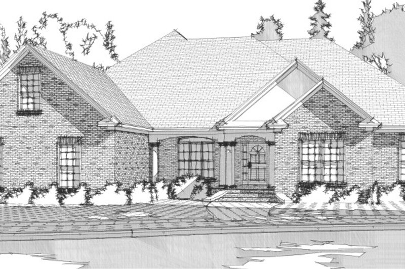 House Blueprint - Traditional Exterior - Front Elevation Plan #63-168