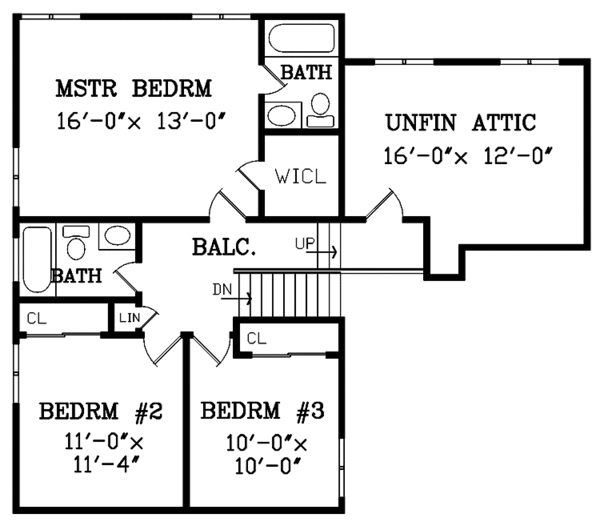 Dream House Plan - Contemporary Floor Plan - Upper Floor Plan #314-263
