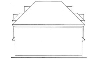 Exterior - Rear Elevation House Plan #410-3578 - 1 bed, 1 bath