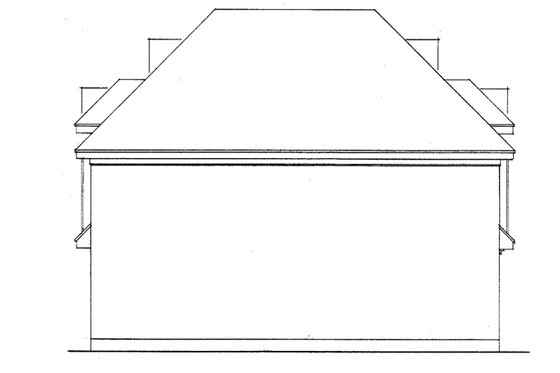 Exterior - Rear Elevation House Plan #410-3578 - 1 bed, 1 bath