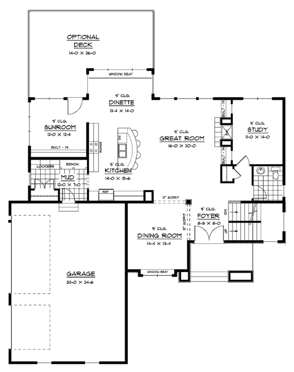 Dream House Plan - Traditional Floor Plan - Main Floor Plan #51-670