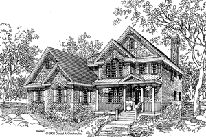 Exterior - Front Elevation 3 for Country House Plan #929-657 - 3 bed, 2.5 bath