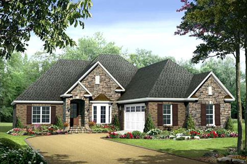 Dream House Plan - European Exterior - Front Elevation Plan #21-281