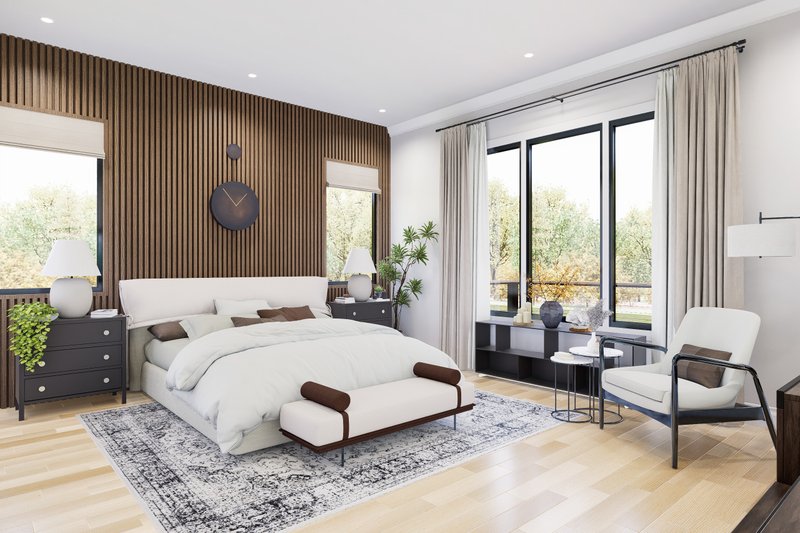 House Blueprint - Interior - Master Bedroom for Contemporary House Plan #54-679 - 3 bed, 2 bath