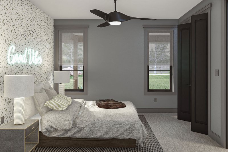 Architectural House Design - Interior - Bedroom 2 for Barndominium House Plan #455-531 - 3 bed, 2 bath