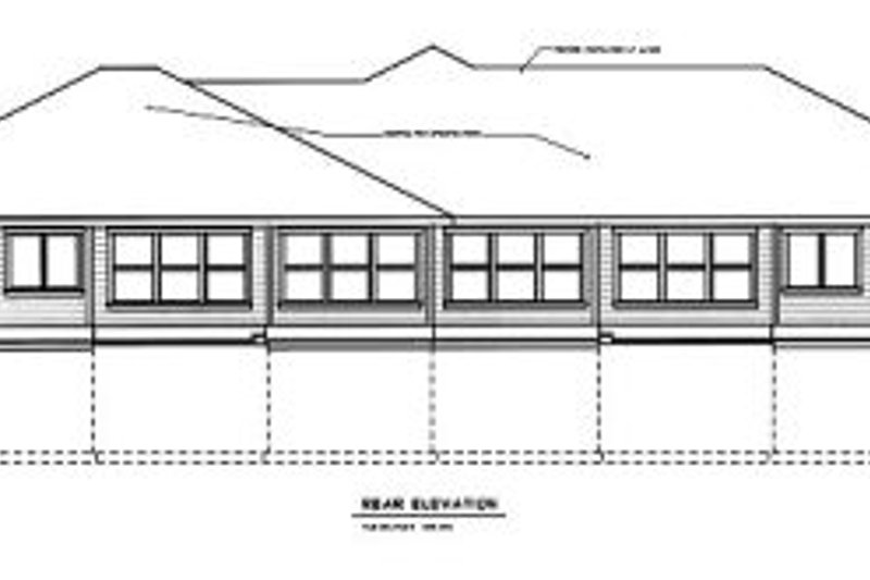 House Blueprint - Exterior - Rear Elevation for Traditional House Plan #100-106 - 2 bed, 2.5 bath
