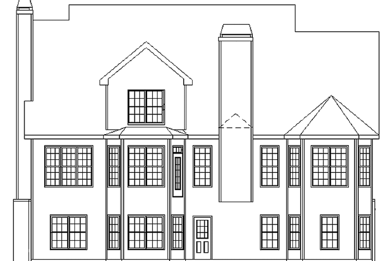 House Blueprint - Exterior - Rear Elevation for Traditional House Plan #927-862 - 4 bed, 3.5 bath