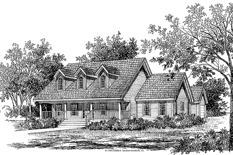 Home Plan - Exterior - Front Elevation 3 for Country House Plan #929-71 - 3 bed, 2.5 bath