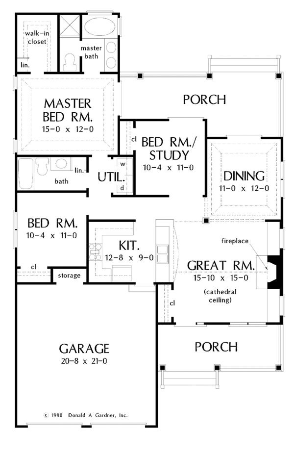 Craftsman Floor Plan - Main Floor Plan #929-318