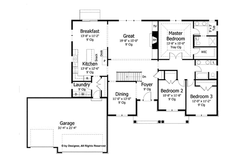 Dream House Plan - Floor Plan - Main Floor for European House Plan #51-991 - 5 bed, 3 bath