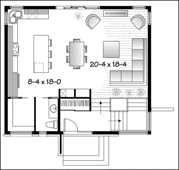 Contemporary Floor Plan - Main Floor Plan #23-2537