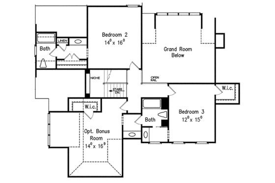 Floor Plan - Upper Floor for European House Plan #927-426 - 4 bed, 4 bath