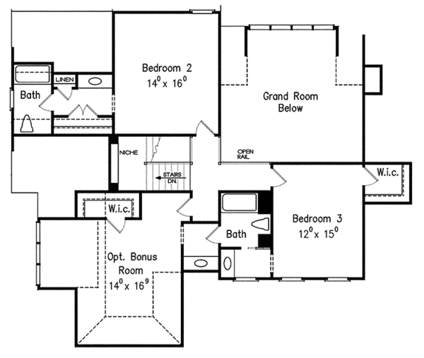 House Plan Design - European Floor Plan - Upper Floor Plan #927-426