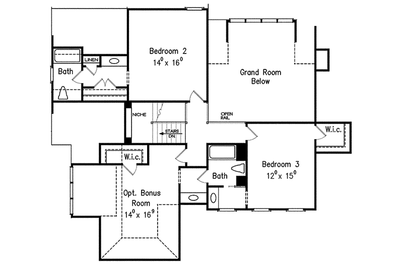Architectural House Design - Floor Plan - Upper Floor for European House Plan #927-426 - 4 bed, 4 bath