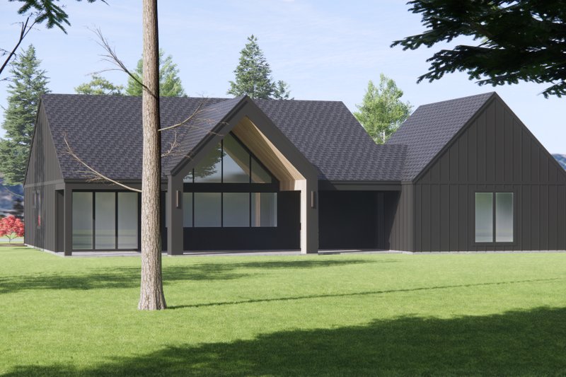 House Design - Exterior - Rear Elevation for Ranch House Plan #1096-112 - 3 bed, 2 bath