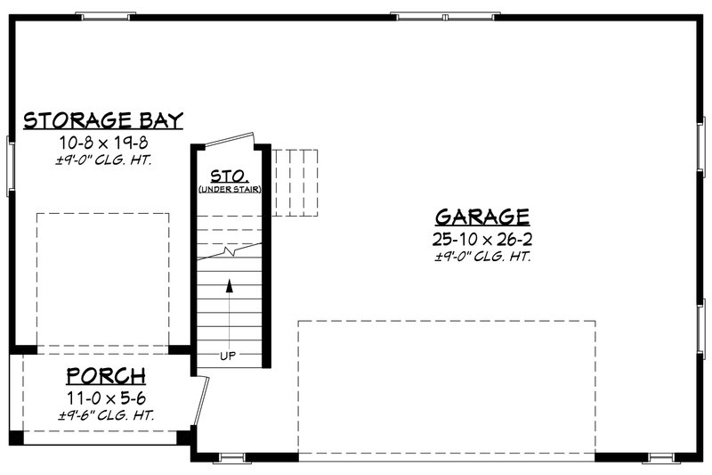 House Plan Design - Floor Plan - Main Floor for Farmhouse House Plan #430-237 - 1 bed, 1 bath