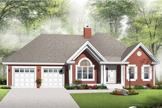 Exterior - Front Elevation 3 for Country House Plan #23-2533 - 2 bed, 1 bath