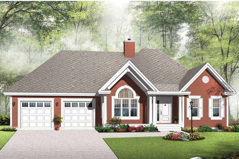 House Plan Design - Exterior - Front Elevation 3 for Country House Plan #23-2533 - 2 bed, 1 bath