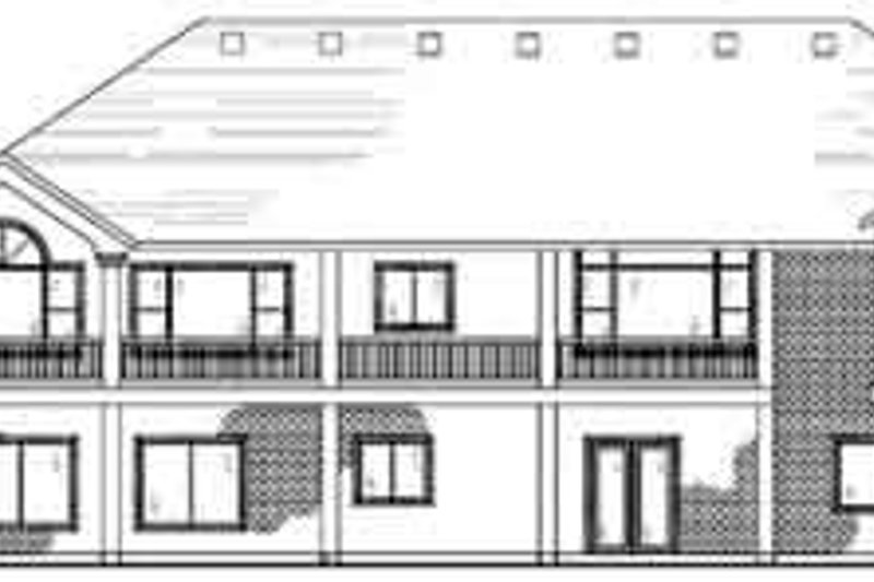 Home Plan - Exterior - Rear Elevation for Traditional House Plan #5-154 - 5 bed, 3.5 bath