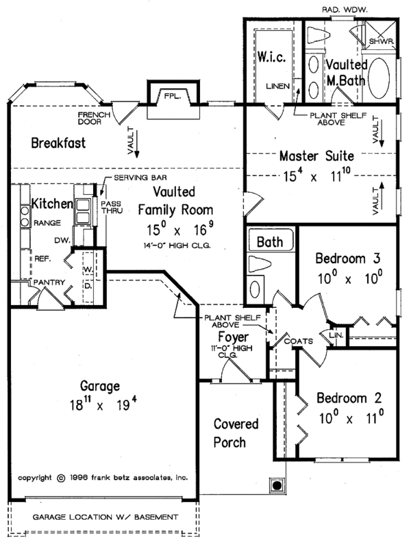 Architectural House Design - Bungalow Floor Plan - Main Floor Plan #927-200