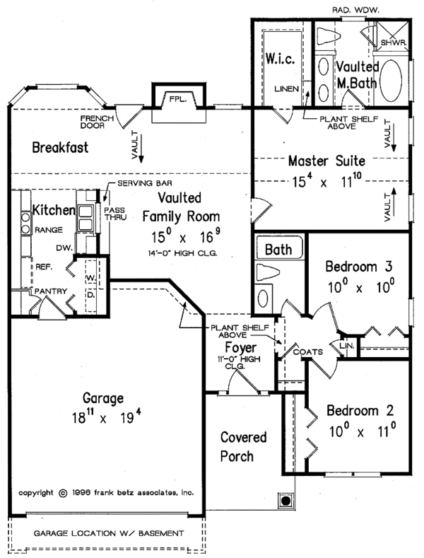 Dream House Plan - Bungalow Floor Plan - Main Floor Plan #927-200