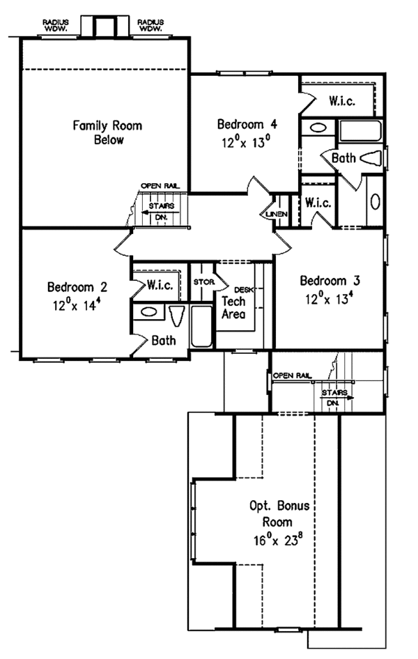 Dream House Plan - European Floor Plan - Upper Floor Plan #927-351