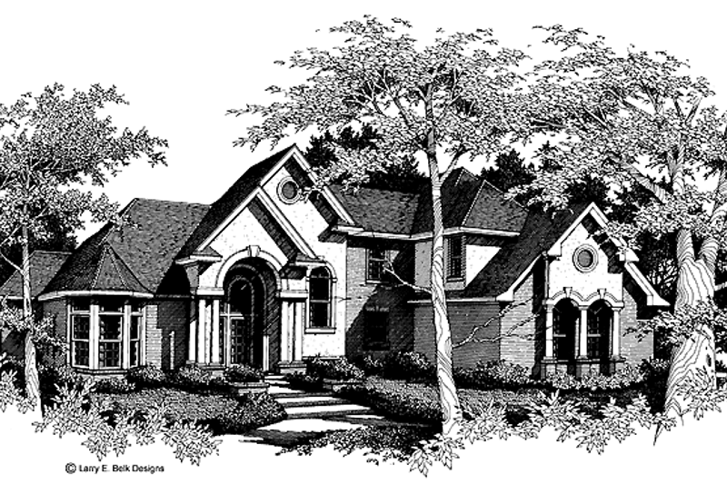 House Blueprint - Country Exterior - Front Elevation Plan #952-73