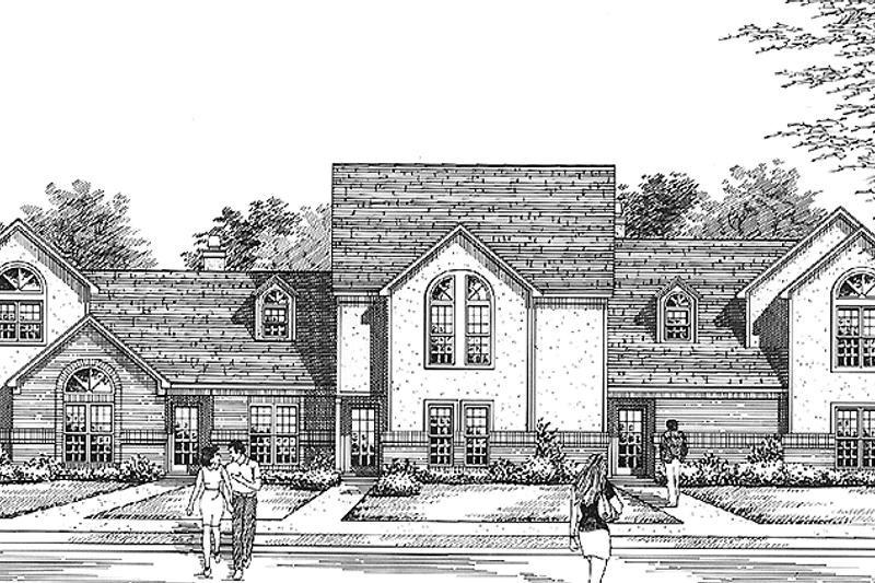 Architectural House Design - Exterior - Front Elevation 3 for Traditional House Plan #45-425 - 8 bed, 6 bath