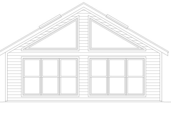 Exterior - Rear Elevation for Southern House Plan #932-332, 0 bath