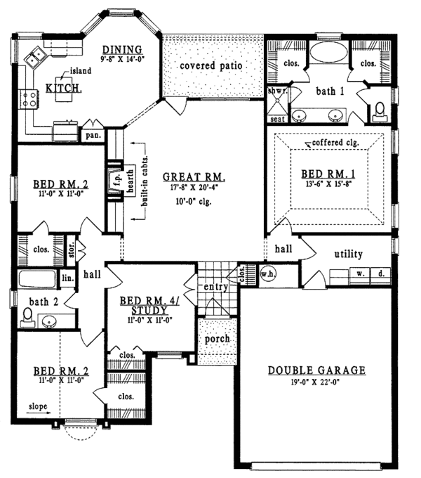 Home Plan - European Floor Plan - Main Floor Plan #42-510