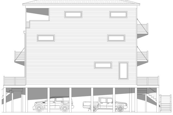 Exterior - Other Elevation for Beach House Plan #932-1163 - 3 bed, 3.5 bath