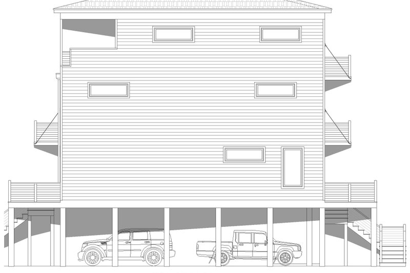 Home Plan - Exterior - Other Elevation for Beach House Plan #932-1163 - 3 bed, 3.5 bath