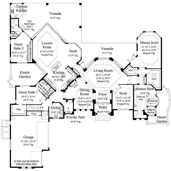 Home Plan - Mediterranean Floor Plan - Main Floor Plan #930-311