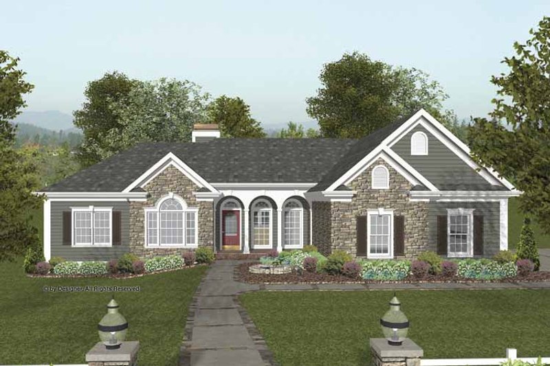 Dream House Plan - Exterior - Front Elevation 3 for Traditional House Plan #56-684 - 3 bed, 2.5 bath
