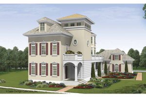 Exterior - Front Elevation 3 for Southern House Plan #930-407 - 5 bed, 5.5 bath