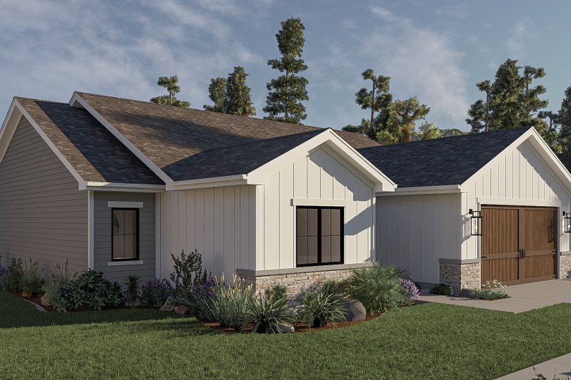 House Plan Design - Exterior - Other Elevation 1 for Modern House Plan #455-397 - 3 bed, 2 bath